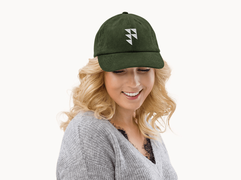 Fortiv mark embroidered on cap